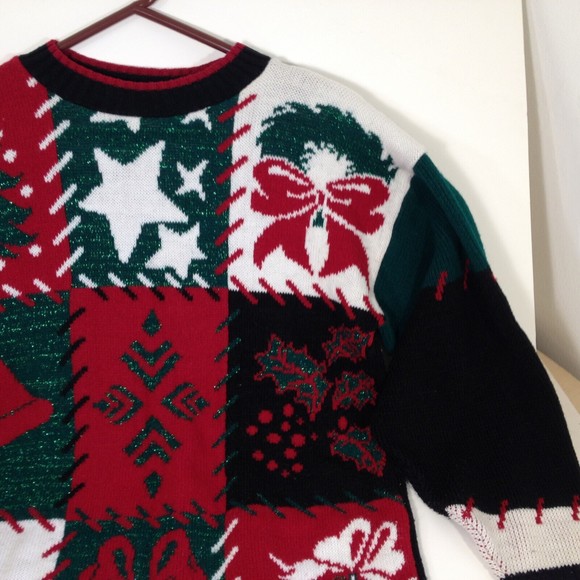Vintage JJ Browne Christmas Holiday Sweater Not so Ugly Size Large NICE USA Made - Picture 5 of 11